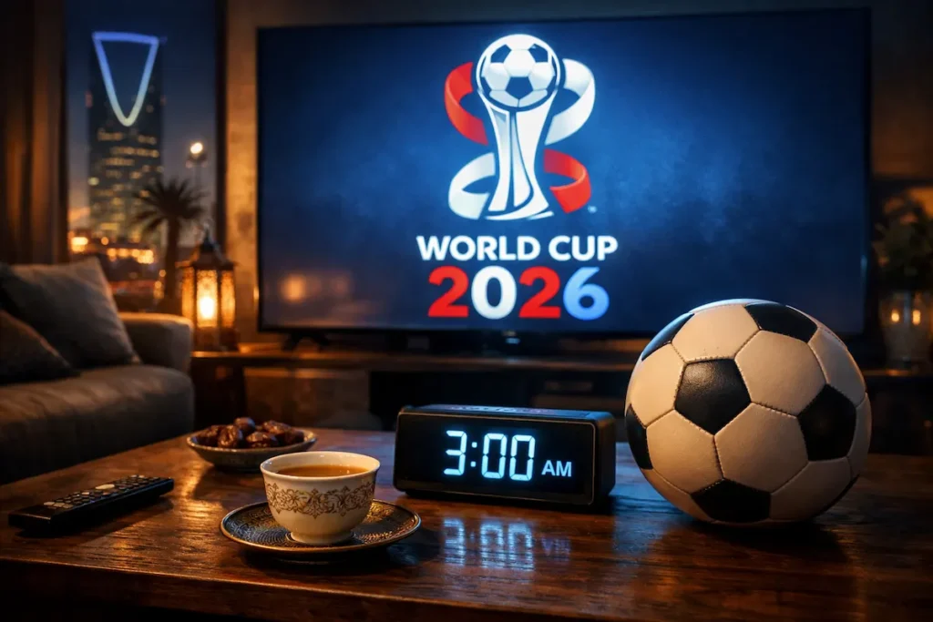 سهر المشجعين في السعودية لمتابعة جدول مباريات كأس العالم 2026 الساعة 3 فجراً